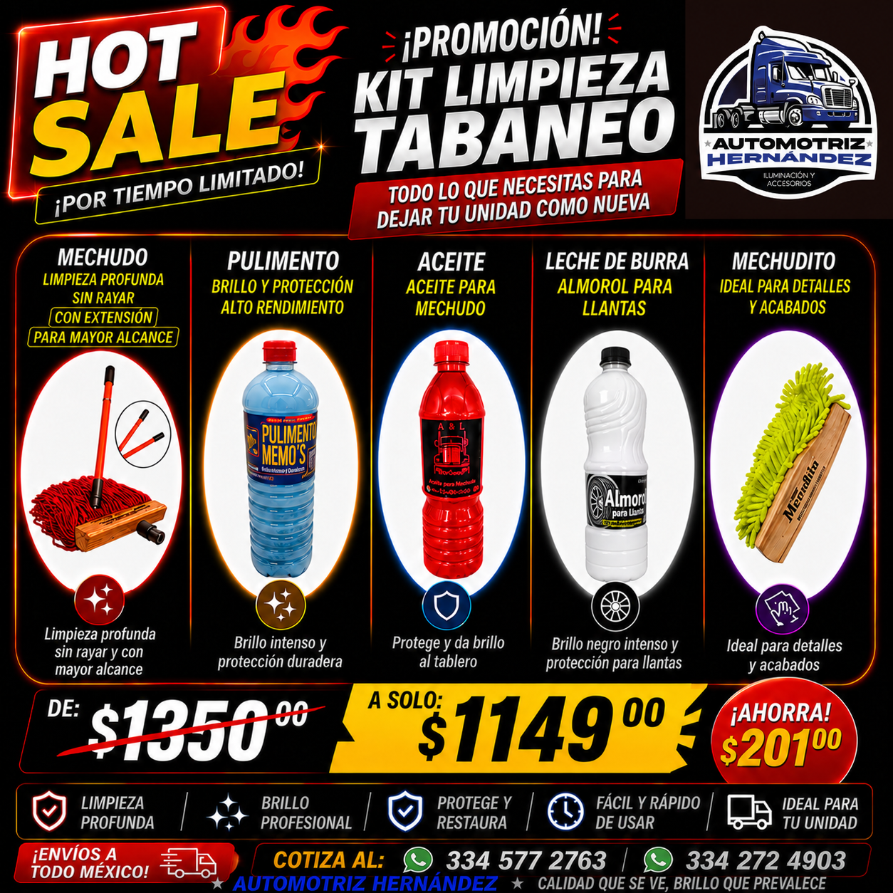 Kit de limpieza tabaneo
