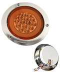 Plafon redondo 14 leds ambar 12/24 v