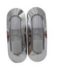 Pieza luz lateral 3.5" blanca con bisel