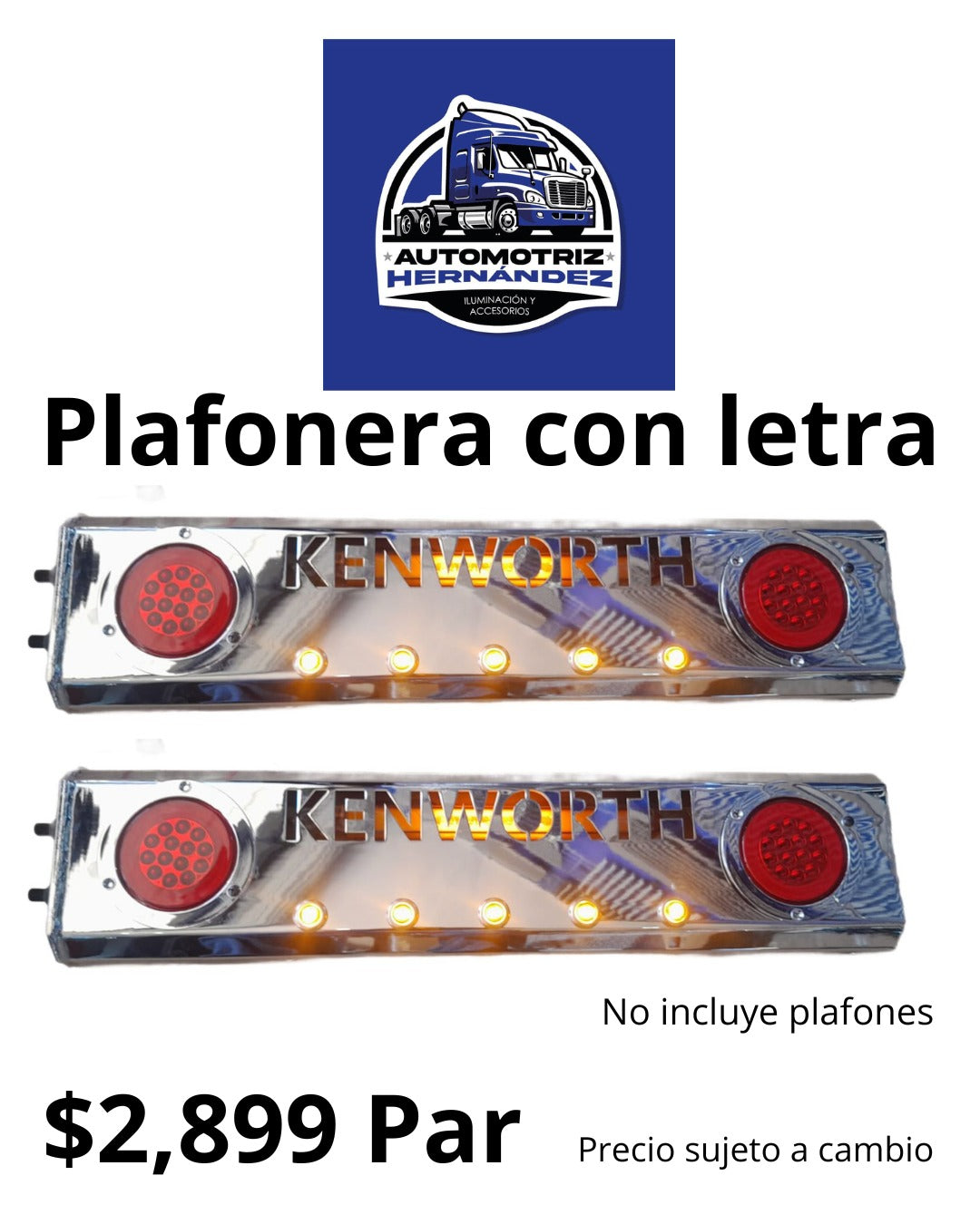 Plafonera con letra 3