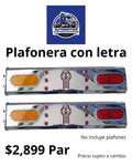 Plafonera con letra 4
