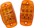Plafón Rectangular 4 Luz Fija Y Con Estrobo  Ambar