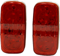 Par Plafón Rectangular 4 Multivoltaje Estrobo Rojo
