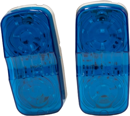 Par Plafón Rectangular 4 Multivoltaje Estrobo Azul