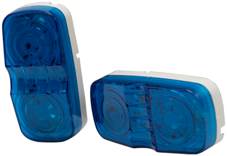 Par Plafón Rectangular 4 Multivoltaje Estrobo Azul