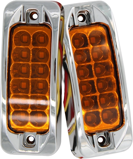 Plafon Led Rectangular 3.5¨ Con Bisel Cromo C/Estrobo Ambar