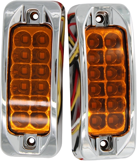 Plafon Led Rectangular 3.5¨ Con Bisel Cromo C/Estrobo Ambar