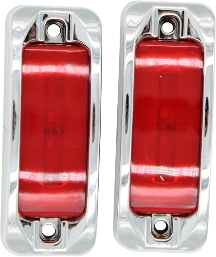 Plafon Led Rectangular 3.5¨ Con Bisel Cromo C/Estrobo Rojo