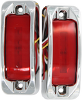 Plafon Led Rectangular 3.5¨ Con Bisel Cromo C/Estrobo Rojo