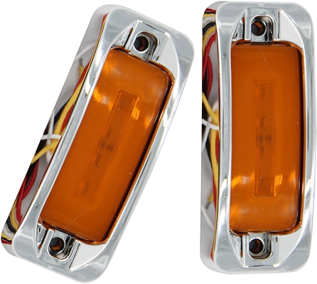 Plafon Led Rectangular 3.5¨ Con Bisel Cromo C/Estrobo Ambar