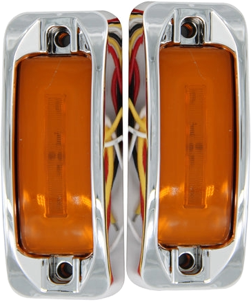 Plafon Led Rectangular 3.5¨ Con Bisel Cromo C/Estrobo Ambar