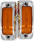 Plafon Led Rectangular 3.5¨ Con Bisel Cromo C/Estrobo Ambar