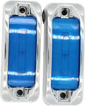 Plafon Led Rectangular 3.5¨ Con Bisel Cromo C/Estrobo Azul