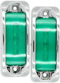 Plafon Led Rectangular 3.5¨ Con Bisel Cromo C/Estrobo Verde