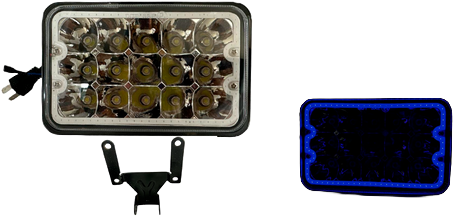 Par Faros Rectangular Hiperled, 15 Leds Con Estrobo Evo-5015