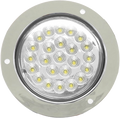 Luz trasera plafon circular 4 pulgadas cromado 24 led alta/baja /estrobo Blanco
