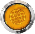 Luz trasera plafon circular 4 pulgadas cromado 14 led+gel rojo fijo /estrobo Ambar