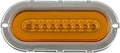 Plafon led ovalado 6 pulgadas cromado 9 led+gel fijo /estrobo Ambar