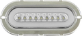 Plafon led ovalado 6 pulgadas cromado 9 led+gel fijo /estrobo Blanco