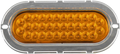 Plafon led ovalado 6 pulgadas cromado 34 led fijo /estrobo Ambar