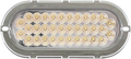 Plafon led ovalado 6 pulgadas cromado 34 led fijo /estrobo Blanco