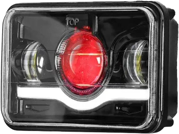 Faro principal 5 Pulgadas 3 led luz blanca alta, luz baja y DRL 12-24v (pieza)