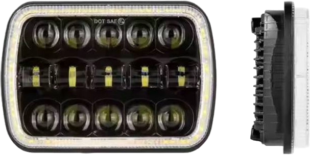 Faro principal 7 Pulgadas 15 led luz blanca alta, baja, DRL, direccionales 12-24v (pieza)