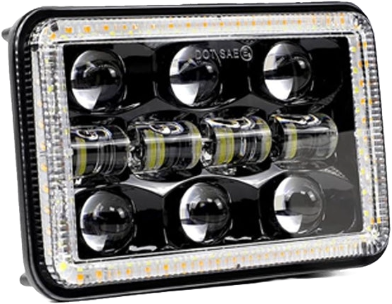 Faro principal 5 Pulgadas 10 led luz blanca alta, baja, DRL, direccionales 12-24v (pieza)