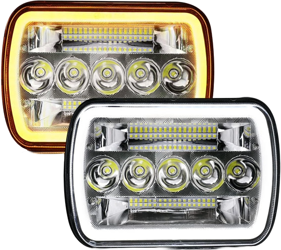 Faro principal 7 Pulgadas 41 led luz blanca alta, baja, DRL, direccionales 12-24v (pieza)