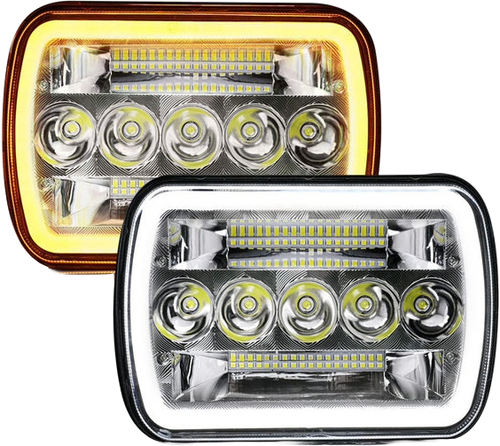 Faro principal 7 Pulgadas 41 led luz blanca alta, baja, DRL, direccionales 12-24v (pieza)