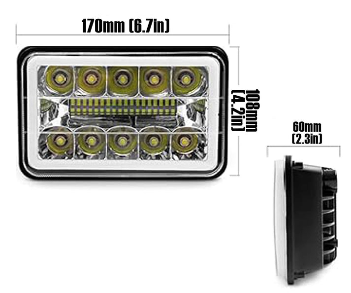 Faro principal 5 Pulgadas 28 led luz blanca alta, baja, DRL, direccionales 12-24v (pieza)