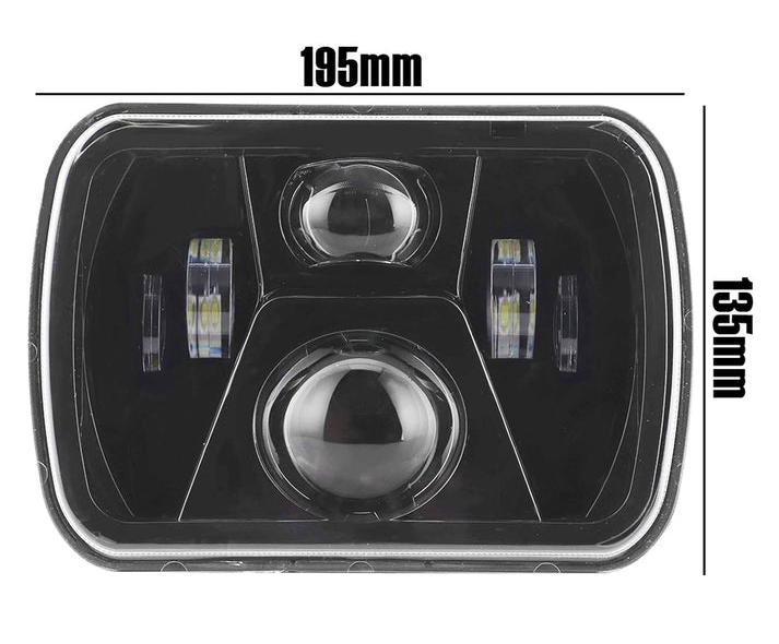 Faro principal 7 Pulgadas 6 led luz blanca alta y baja 12-24v (pieza)