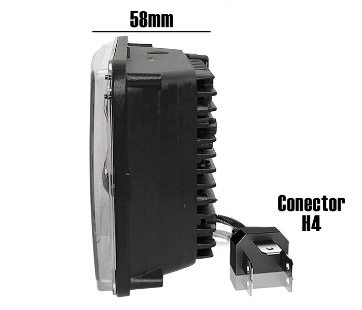 Faro principal 5 Pulgadas 5 led luz blanca alta y baja 12-24v (pieza)