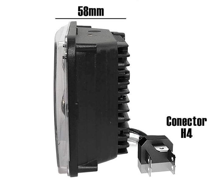 Faro principal 5 Pulgadas 5 led luz blanca alta y baja 12-24v (pieza)