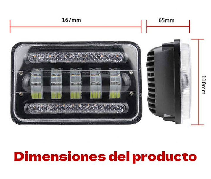 Faro principal 5 Pulgadas 5 led luz blanca alta, luz baja y direccional 12-24v (pieza