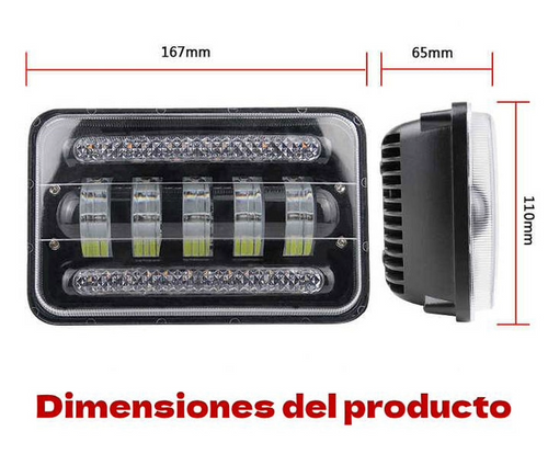 Faro principal 5 Pulgadas 5 led luz blanca alta, luz baja y direccional 12-24v (pieza
