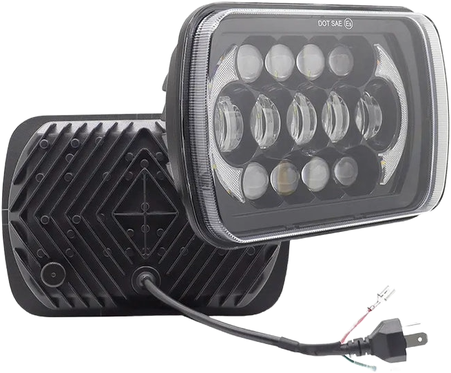 Faro principal 7 Pulgadas 13 led luz blanca alta, baja, DRL, direccional 12-24v (pieza)