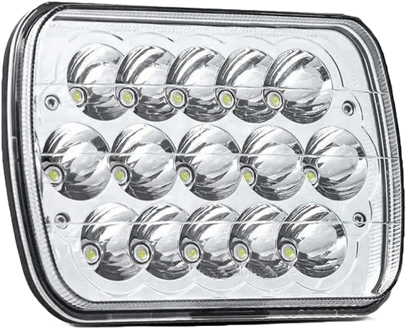 Faro principal 7 Pulgadas 15 led luz blanca alta y baja 12-24v (pieza)
