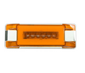 plafon lateral 6 led c/gel tapa cromado fijo/estrobo Ambar