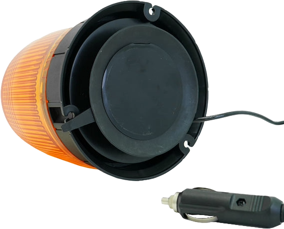 Torreta led luz ambar 12-24v 80 led smd con iman