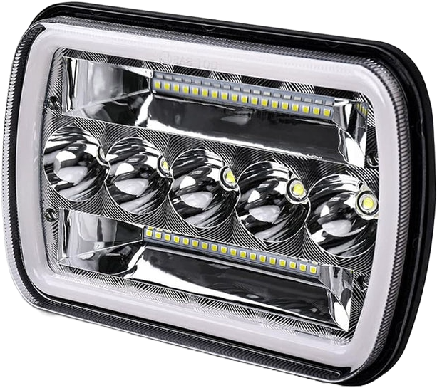 Faro principal 7 Pulgadas 41 led luz blanca alta, baja, DRL, direccionales 12-24v (pieza)