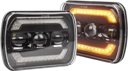 Faros unidad principal 7 pulgadas luz blanca alta, baja, DRL y Direccional 12-24v (2 faros)