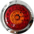 Plafon Redondo 4 Con Bisel Cromo 24led Luz Fija Y C/estrobo