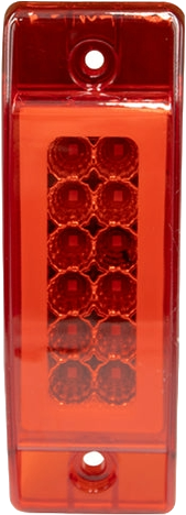 1 Plafón Rectangular 6.2 Multivoltaje Con Estrobo Rojo