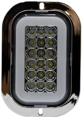 1 Plafón Rectangular 6.5 Multivoltaje Estrobo Blanco