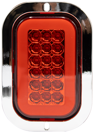 1 Plafón Rectangular 6.5 Multivoltaje Estrobo Rojo