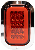 1 Plafón Rectangular 6.5 Multivoltaje Estrobo Rojo