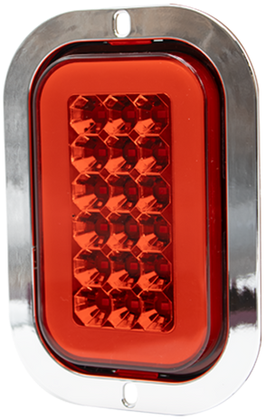 1 Plafón Rectangular 6.5 Multivoltaje Estrobo Rojo