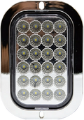 Plafón 5.5¨ C/Bisel Cromo 24 Led con Luz Fija y con Estrobo Blanco