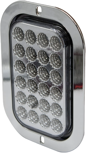 Plafón 5.5¨ C/Bisel Cromo 24 Led con Luz Fija y con Estrobo Blanco